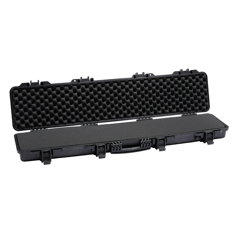 Injection Molded Long Hard Plastic Equipment Tool Gun Case with Foam