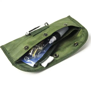 Cleaning Brush Portable Pouch Gun Cleaning Kit with Empty Oil Bottle